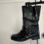 Naturalizer  Bridgette Leather Snakeskin Embossed Faux Fur Lined Moto Boot Photo 9