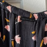 Billabong Light it Up Off the Shoulder Top Black Floral Medium Photo 5