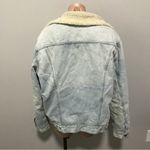 Levi's Levi’s Ex Boyfriend Denim Trucker Jean Jacket Large Sherpa Photo 5