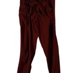 Athleta Skyline Paperbag Pant Rust Red Commuter Travel Pockets FLAW Womens 4 Photo 2