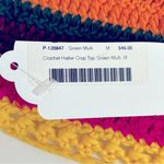 Striped Crochet Halter Crop Top‎ Size M NWT Yellow Size M Photo 8