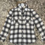 EXPRESS Petite Slim Fit Black and White Portofino Shirt Photo 0