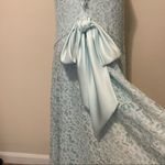 Adorable 🥰 Baby blue vintage lace bias cut sweetheart lace midi prairie dress Photo 8