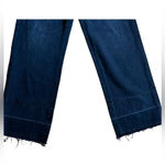 Free People Sandrine Rose Los Angeles black wide leg embroidered jeans size 24 Fray Hem Photo 3