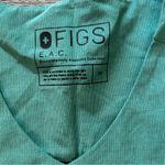 FIGS E.A.C. V-Neck 4 Pocket Teal Green Scrub Top Size XS Unisex Photo 3