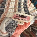 Ci Sono Linen Collection Colorful Striped Paperbag Pull On Stretch Band Shorts Photo 3