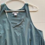 Athleta  Women's Teal Black Pleated Tank Top Size L Athleisure Workout Activewear Photo 7