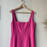 STAUD  Lollipop Pink Portrait Sleeveless Square Neck Slit‎ Maxi Dress Size 8 Photo 3