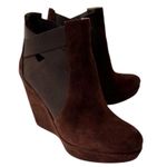 Stuart Weitzman Suede Hiyola Wedge Booties Ankle Boots Brown size 8 Photo 2