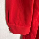 ZARA Red Pleated Mock Neck Long Sleeve Mini Dress Sz L Photo 4