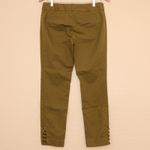 Cartonnier Anthropologie Trouser Ankle Pants Women's 6 Green Cutout Hem Stretch Photo 4