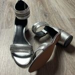 Rebecca Minkoff Ortenne Silver Leather Ankle Strap Sandal Photo 4