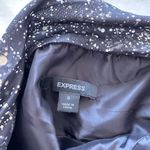 EXPRESS 100% Silk Black Gold White Speckled Empire Halter Sun Dress size 8 Photo 8