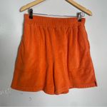 Free People  Beach Terry Cloth High Waisted Shorts in Orange Size Small Photo 2