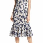 Gal Meets Glam NWT Rosemary Floral Embroidered Midi Dress Navy Nights $198 Sz 2 Photo 0