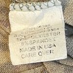 Xcit USA Baroque Script Scroll Print Long Sleeve V Neck Top Boho Y2K Large Green Photo 4