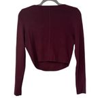 House of Harlow Long Sleeve Ribbed Knit Corset Crop Top Red Size M Photo 5