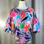 Oliphant tropicana puff sleeve Blouse sizeM. ordrA1 Pink Size M Photo 0