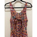 Roxy Multi-Color Tribal Print Tank Tie Back Mini Dress L Photo 3