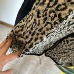 Zenergy by black white leopard zip up hoodie with pockets Chicos size 2 Photo 4