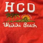 Hollister Vintage  90s Orange HCO Waikiki Beach Crew Neck Sweatshirt Large Preppy Photo 5