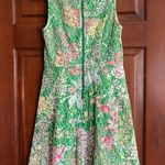 Maeve ANTHROPOLOGIE Floral Green AND PINK SEQUIN VERBENA Dress (2) Photo 9