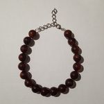 Rachel Comey 💕💕 Chunky Bead Choker Necklace Acrylic ~ Dark Brown NWOT Photo 4