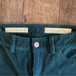 Anthropologie Pants Pilcro Teal corduroy Cotton Stretch 25 Green Boho Photo 3