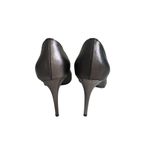Roberto Cavalli Just Cavalli Pewter Silver Leather Heels Size 9 / 39 Photo 2