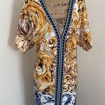 Ashley Stewart Chic Baroque Print Short Sleeve Dress Photo 1