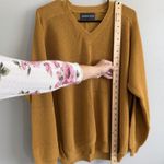 Alpaca 111 Woman’s Vneck Sweater Sz L Orange Tight Knit 100% Alpaca Made In Peru Size L Photo 8