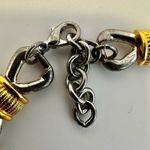silver and gold tone bow necklace Photo 5