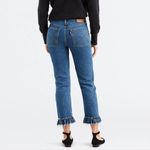 Anthropologie Levi’s Wedgie Straight Ruffle My Feathers Jeans Photo 1