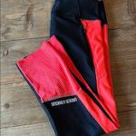 Under Armour  Black and Red Performance Leggings Photo 3