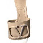 Valentino Women's Nude Leather Heeled Sandals, Size 36 Gold Photo 1