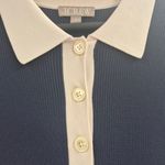 J.Crew  Navy and Cream Short Sleeve Bussiness office Sweather Dress Size Large Photo 4