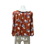 Krazy Kat Women's M Floral Peasant Tunic Blouse V-Neck Long Sleeve Photo 1
