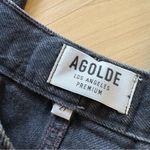 AGOLDE  Jamie Straight Jeans In Void‎ Black Raw Hem Size 27 Photo 4