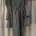 BP Black And White Checkered Dress Photo 3