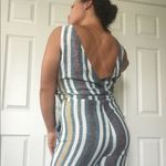 Drew  | Mustard Teal Stripe Tie Waist Jumpsuit Photo 2