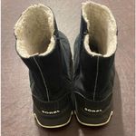 Sorel Out N About Waterproof Suede Booties Black 7.5 Faux Fur Lined Winter Photo 2