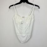 Free People  Night Rhythm Bodysuit Ivory Bustier Stretch Womens Large NWT Photo 3
