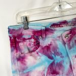 American Eagle  Size 16 Jeans Handmade Tie Dye Mom Jeans Pink Blue High Rise 974 Photo 5