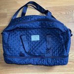 ZUOMANNI Blue Quilted 20" Travel Duffel Bag Soft Carry On Womens Gym Weekender Photo 0