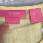 Isaac Mizrahi  Yellow Linen Peplum Tank Top D35 Photo 2