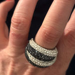 Swavorski Swarovski Apollon Ring - Black & Silver size 58 Photo 4