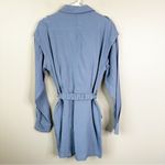 Anthropologie NEW Sovere Nouvelle Linen Cargo Shirt Dress in Blue Haze Womens L Photo 3