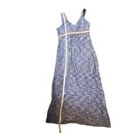 Cable & Gauge Blue and White Heathered Sleeveless Maxi Dress Photo 11