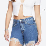 Forever 21 sz 28 blue distressed Mom Shorts NWT Photo 0