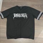 Dolls Kill  Black Jersey Skull Merch Shirt L Photo 0
